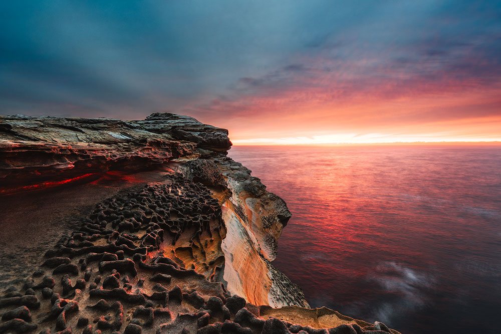 bright cliff top coastal photography long exposure