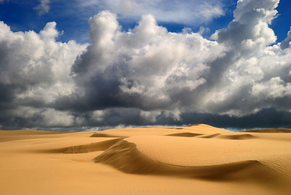 cloudy desert landscape