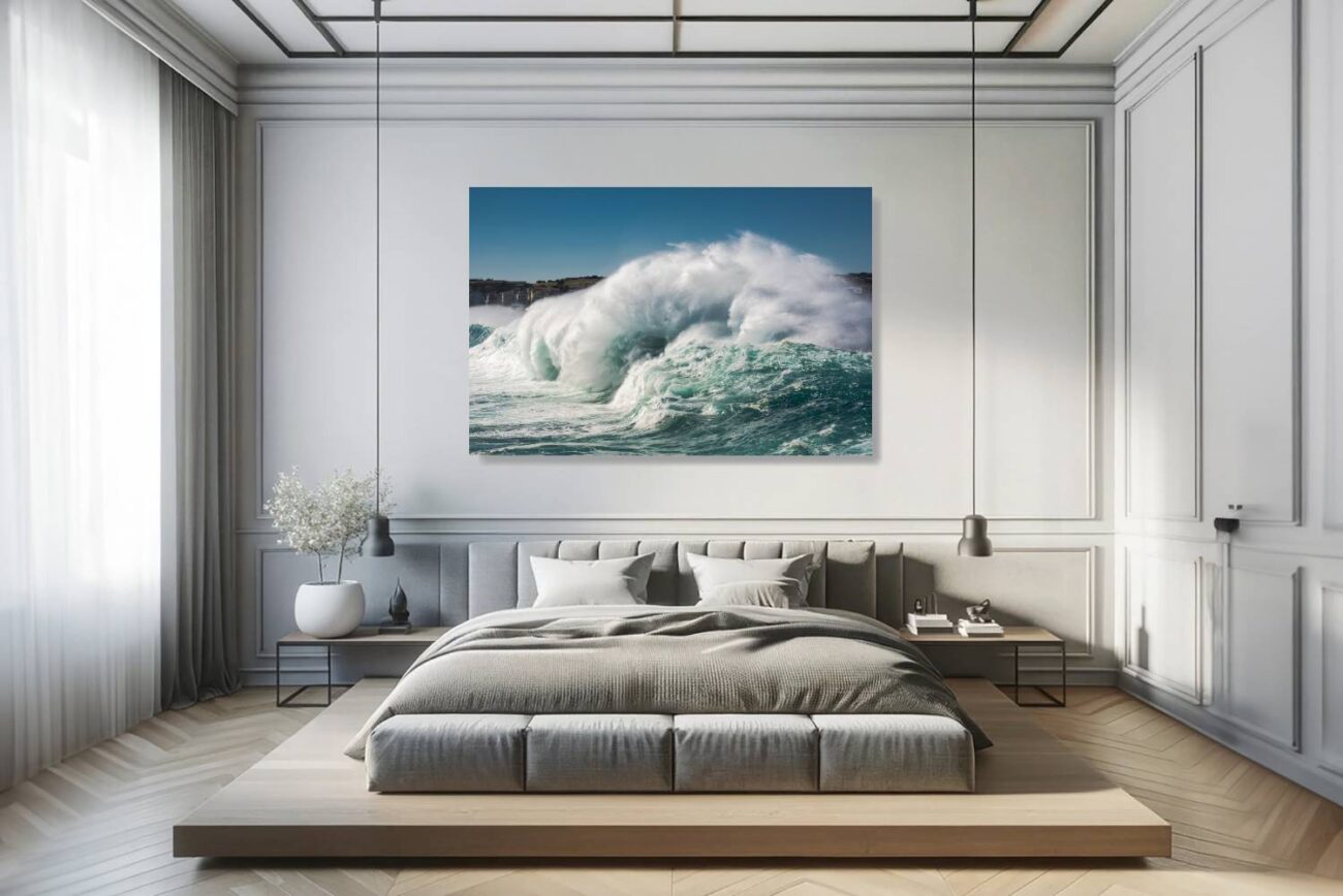 Bondi Beach's mighty wave, perfect for an ocean-themed artwork display.